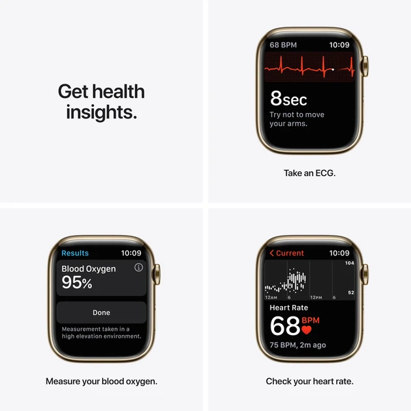 Apple Watch Series 7 Cellular 45mm oceľ (Kategória B) - Inteligentné hodinky - Obrázok YYZZ000501