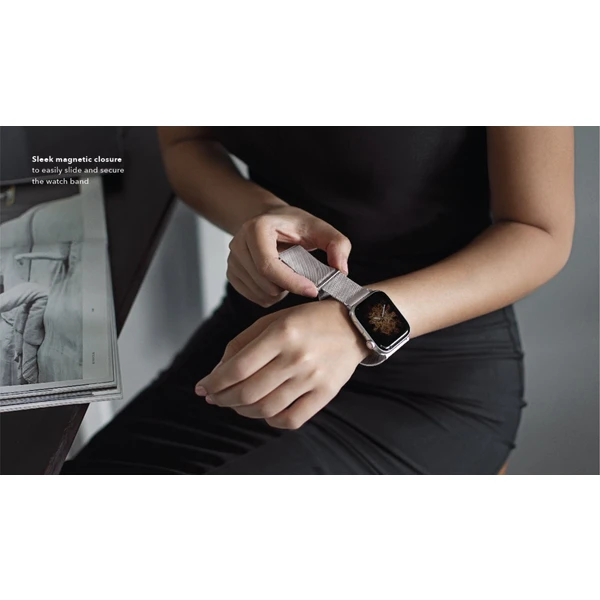 UNIQ Dante oceľový remienok Apple Watch 42/41/40/38mm Hunter zelený - Remienky - Obrázok Z0A1100501