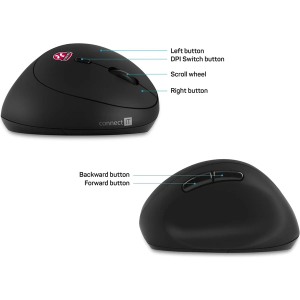 CONNECT IT FOR HEALTH LADIES ergonomická vertikálna bezdrôtová - Myši - Obrázok Z0O1000K01