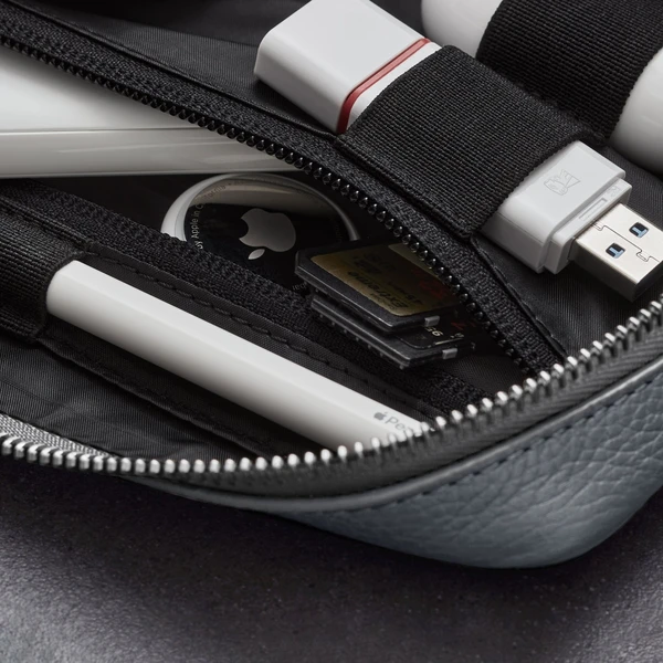Woolnut kožený Tech Organizér šedý - Organizéry - Obrázok Z0Q4000701