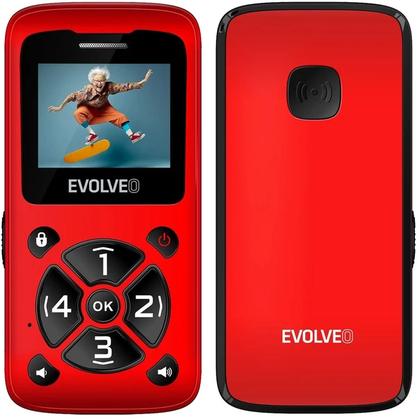 EVOLVEO EasyPhone ID mobilný telefón pre seniorov červený - Mobilné telefóny - Hlavný obrázok