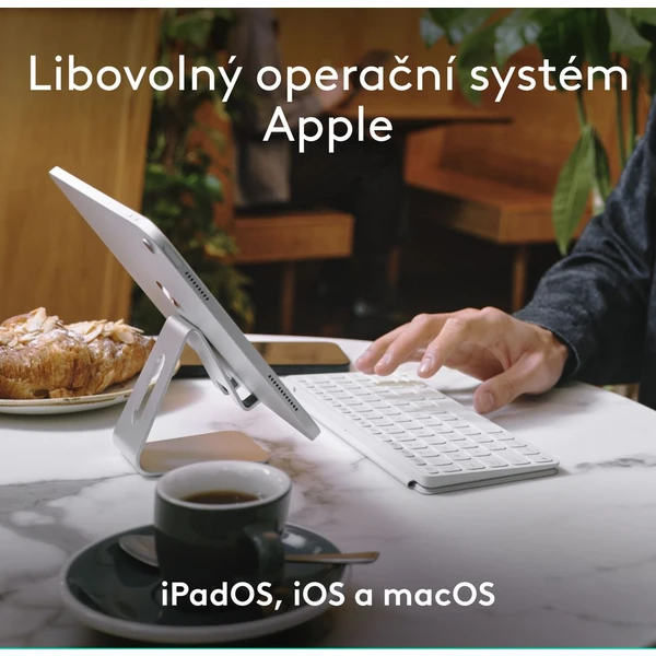 Logitech Keys to go 2 Apple bezdrôtová US klávesnica šedá - Klávesnice - Obrázok Z145000J01