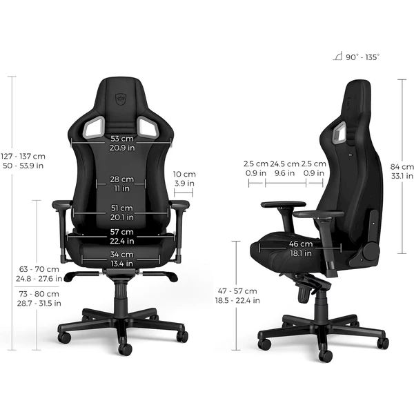noblechairs EPIC Black Edition herná stolička čierna - Stoličky - Obrázok Z18A000P01