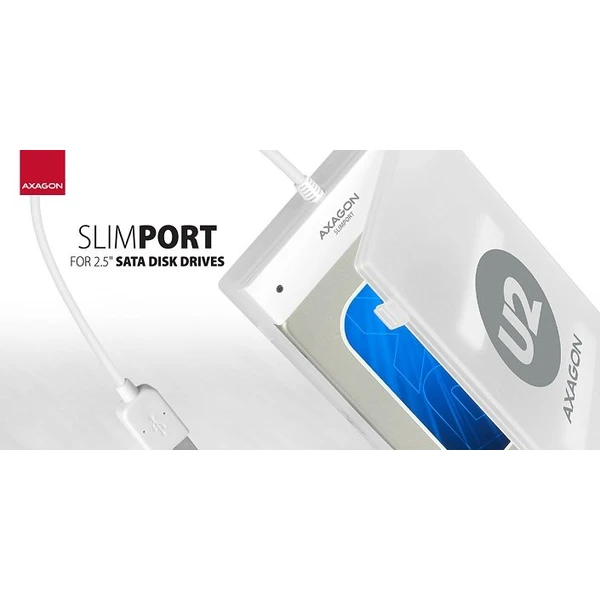 AXAGON ADSA1S USB 2.0 SATA HDD/SSD adaptér vr. 2.5' púzdra - Externé boxy - Obrázok Z1GV000501