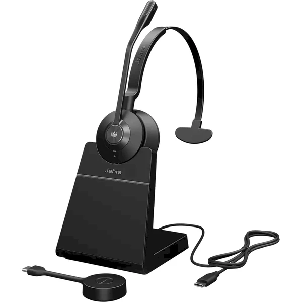 Jabra Engage 55 SE USB-C MS Mono bezdrôtové slúchadlá so stojanom čierna - Slúchadlá - Obrázok Z1IM000K01