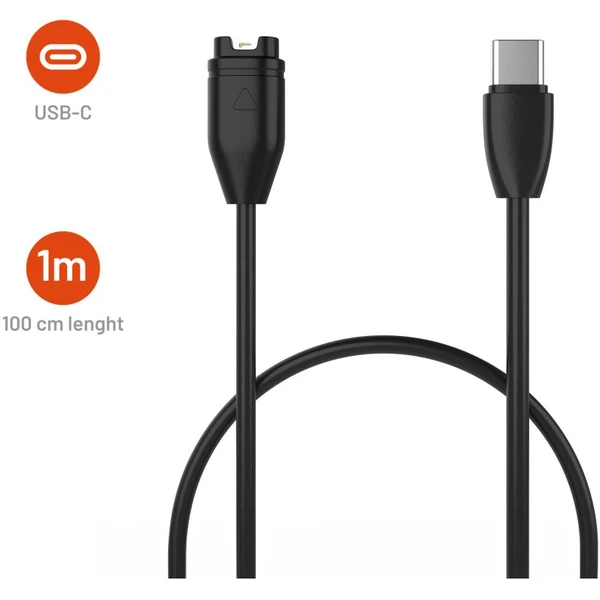 FIXED nabíjací USB-C kábel pre Garmin Fenix ??5/6/7/7X, Epix, Venu 2/3, Vívoactive 3/4/5, čierny - Káble - Obrázok Z1W5000L01