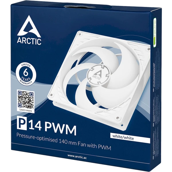 Arctic P14 PWM bielo-priehľadný - Ventilátory pre PC - Obrázok Z23B000L01