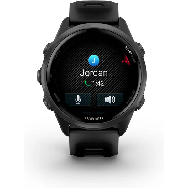 Garmin Forerunner 570 42 mm tmavo šedá hliníková luneta s čiernym polopriehľadným remienkom - Inteligentné hodinky - Obrázok Z2HF000P01