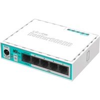 MikroTik BOARD RB750r2 hEX lite router biely - Wi-Fi routery