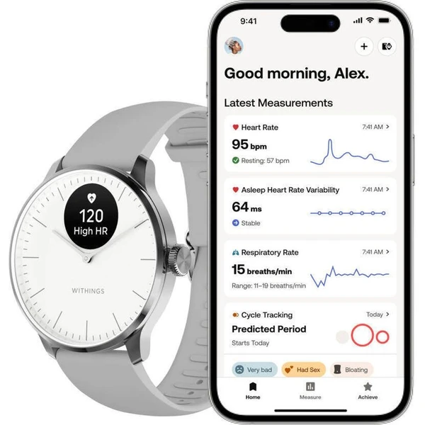 Withings ScanWatch Light 37mm biele - Inteligentné hodinky - Obrázok Z3E7000701