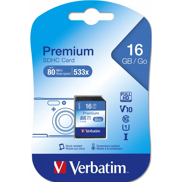 Verbatim Premium SDHC 16GB - Pamäťové karty - Obrázok Z3N3000J01