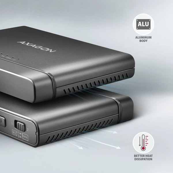 AXAGON ADSA-CC USB-C NVMe M.2 SSD 2.5'/3.5 SSD/HDD adaptér - Externé boxy - Obrázok Z3P0000K01