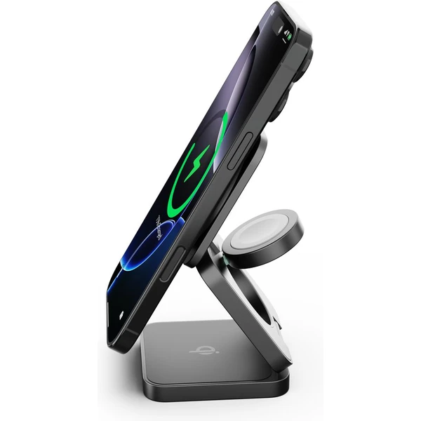 Cubenest SQ312 Fold Pro Qi2 (MagSafe) 3v1 magnetická nabíjačka čierna - Nabíjačky - Obrázok Z3PF000N01
