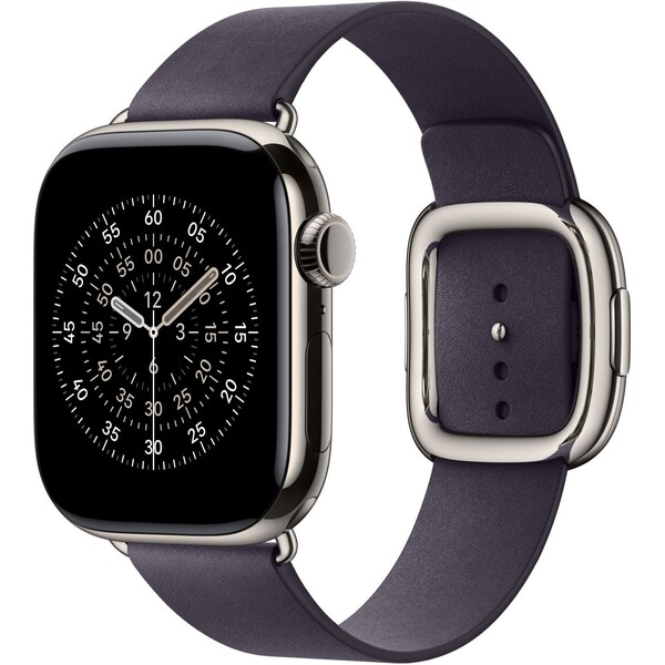 Apple Watch 42/41/40/38mm polnočne fialový remienok s modernou prackou veľký