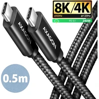 AXAGON BUCM4X-CM05AB NewGEN+ USB-C na USB-C 0,5m čierny - Káble a redukcie
