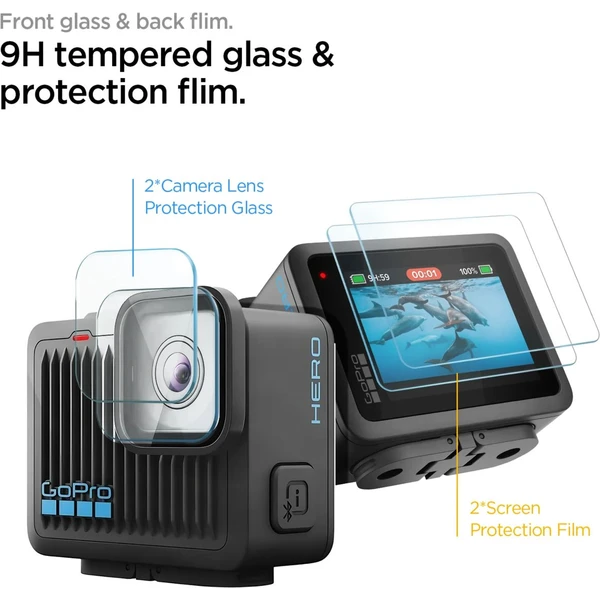 Spigen Glass tR SLIM Multi Pack F2P/L2P sklá pre GoPro Hero 4K (2 ks) - Ochranné fólie a sklo - Obrázok Z4SE000P01