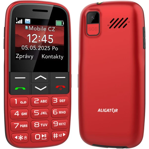ALIGATOR A770 Senior + stolná nabíjačka červený - Mobilné telefóny - Obrázok Z4WG000J01