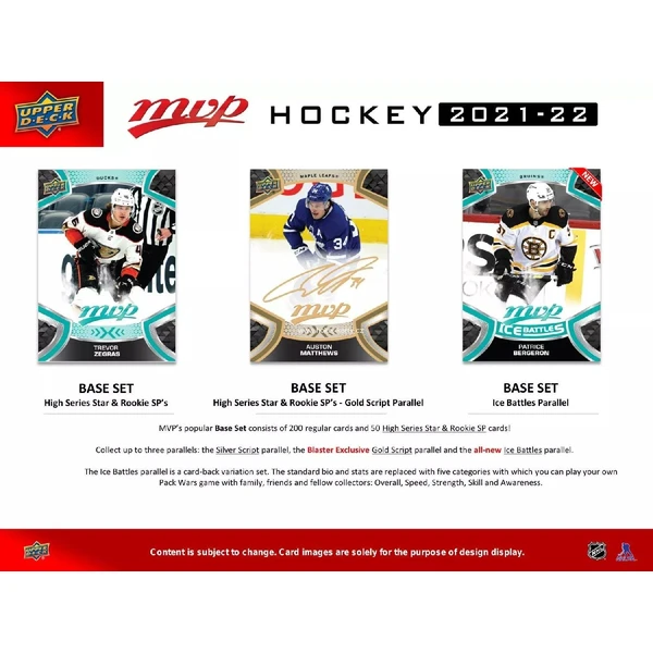 Hokejové karty Upper Deck - 21-22 MVP Hockey Hobby Balíček - Hokejové karty - Obrázok Z4WP100501