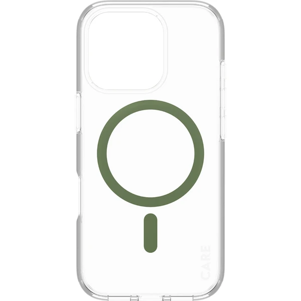 PanzerGlass® CARE kryt Apple iPhone 16 Pro MagSafe Urban Combat číry/zelený - Puzdra - Obrázok Z508000P01