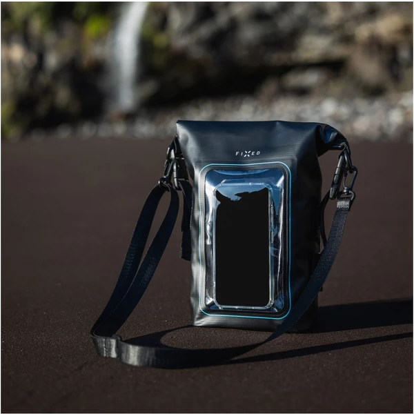 FIXED Float Bag 3L vodeodolný vak s vreckom pre mobilný telefón čierny - Puzdra - Obrázok Z555000N01