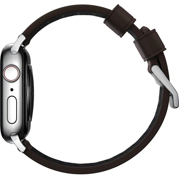 Nomad Active Strap Pro hydrofóbny kožený remienok Apple Watch 49/46/45/44/42mm hnedý/strieborný - Remienky - Obrázok Z5G1000K01