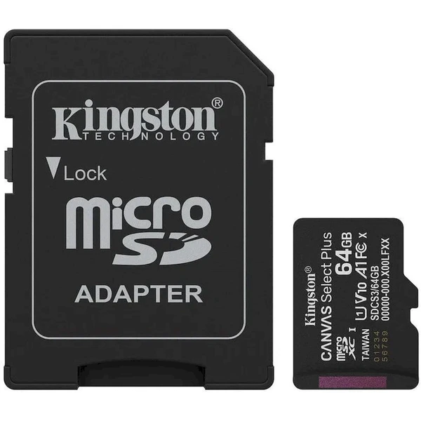 Kingston Canvas Select Plus microSDXC 64GB + SD adaptér - Pamäťové karty - Hlavný obrázok