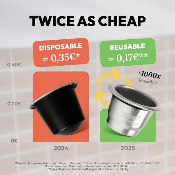 CAPSME Nespresso znovupoužiteľné kapsule, 3 ks - Kávovary - Obrázok Z69L000K01