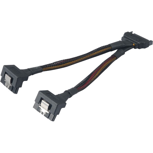 Akasa SATA napájacia rozdvojka Sata(M) na 2xSata(F) 15 cm