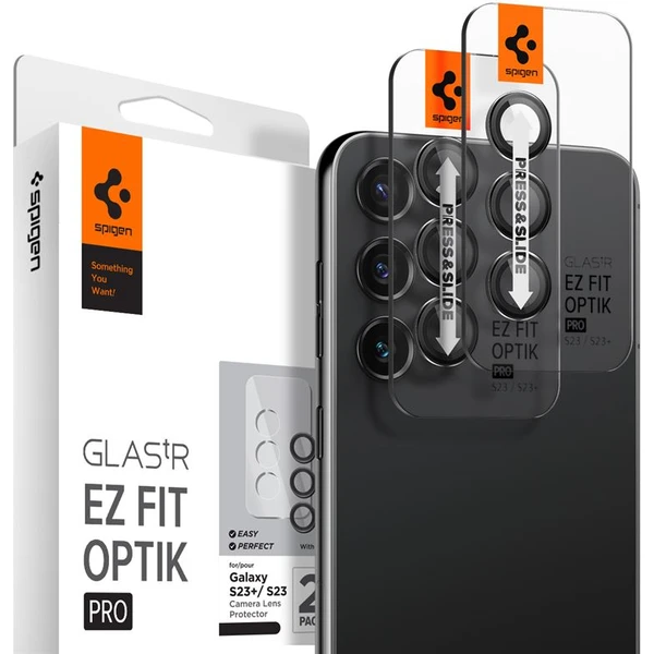 Spigen Glass EZ Fit Optik Pro 2 Pack sada skiel Samsung Galaxy S23/S23+/S24 - Ochranné fólie a sklo - Hlavný obrázok