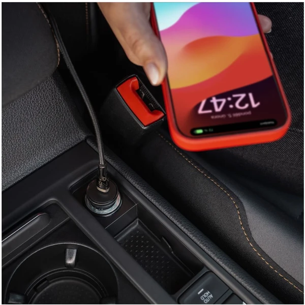 FIXED autonabíjačka s USB-C výstupom a podporou PD, 20W čierna - Nabíjačky - Obrázok Z7O2000P01