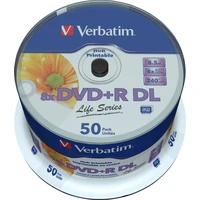 VERBATIM DVD+R dvojvrstvové 8.5GB 8X (50 ks) - Optické disky