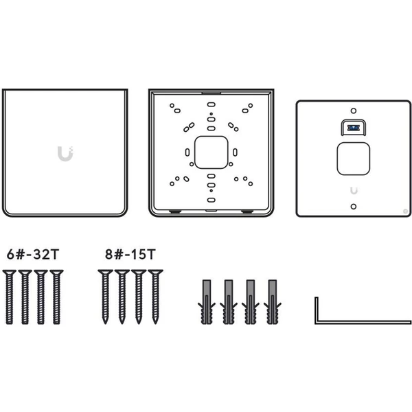 Ubiquiti UniFi U6 Enterprise In-Wall prístupový bod biely - Access pointy - Obrázok Z7RA000N01