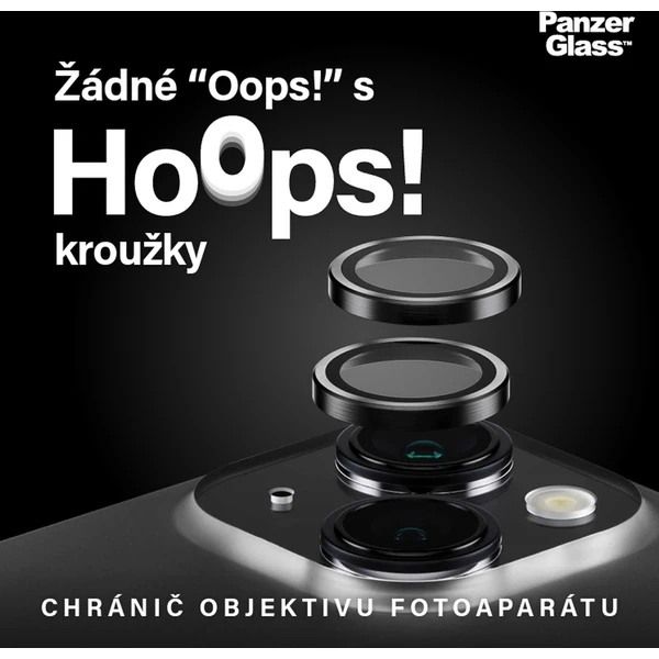 PanzerGlass HoOps ochranné krúžky Apple iPhone 15/15 Plus - Ochranné fólie a sklo - Obrázok Z7TS100501
