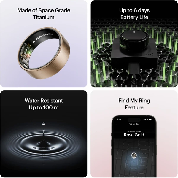 Ultrahuman Ring AIR šikovný prsteň veľ. 11 Rose Gold - Chytré prstene - Obrázok Z7XM000K01