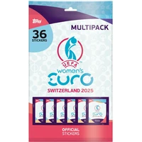 Topps futbalové samolepky UEFA EURO Women 2025 Multipack - Zberateľské karty a nálepky