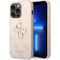 Guess PU 4G Metal Logo kryt iPhone 15 Pre Max ružový - Puzdra