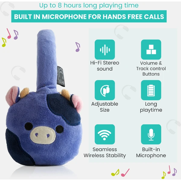 Lazerbuilt bezdrôtové slúchadlá Squishmallows - Ingred (plyšové) - Slúchadlá - Obrázok Z9BG000K01