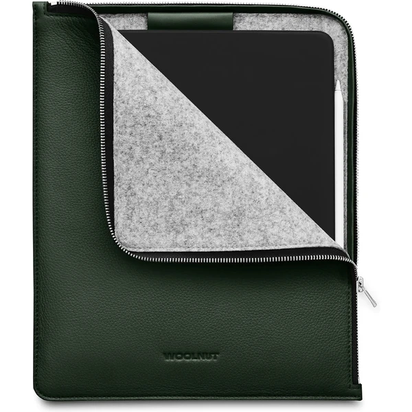 Woolnut kožené puzdro Folio iPad Pro 12,9"/iPad Pro 13"/iPad Air 13" tmavozelené - Puzdra - Obrázok Z9LR100501