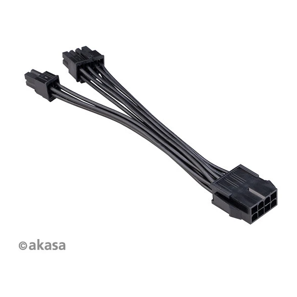 Akasa napájacia redukcia 8-pin na 8+4-pin, 15cm, čierny - Káble a redukcie - Obrázok ZA4X600301