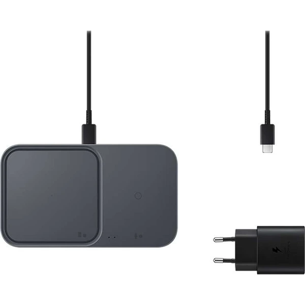 Samsung DUO bezdrôtová nabíjacia podložka s adaptérom 15W (EP-P5400TBE) čierna - Nabíjačky - Obrázok ZA68000701