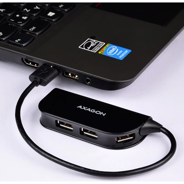 AXAGON HUEX4B 4x USB2.0 READY  - USB huby - Obrázok ZA7HF00101
