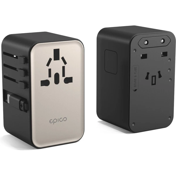 Epico UltraBoost GaN 70W univerzálny cestovný adaptér EU70 titánový - Nabíjačky - Obrázok ZADE000L01