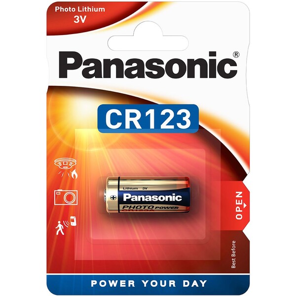 Panasonic CR123A lítiová batéria, 1 ks
