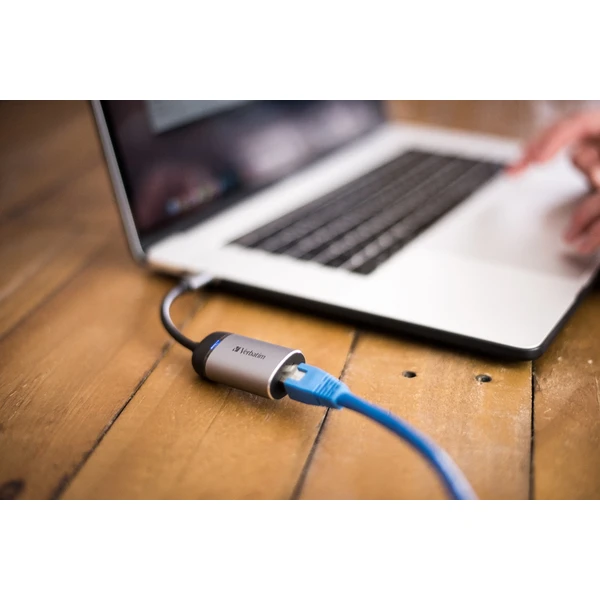 Verbatim USB-C/Gigabit Ethernet adaptér - Sieťové karty - Obrázok ZAOR000301