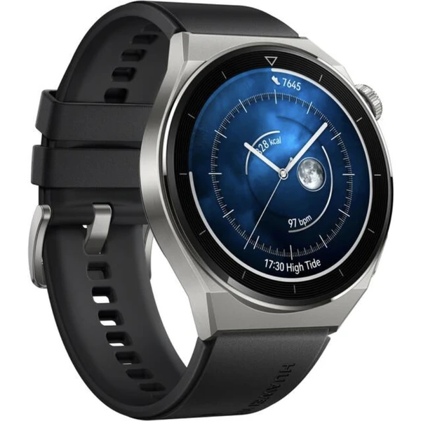Huawei Watch GT3 Pro (46 mm) Light Titanium Case + Black Fluoroelastomer Strap - Inteligentné hodinky - Obrázok ZAT2700301