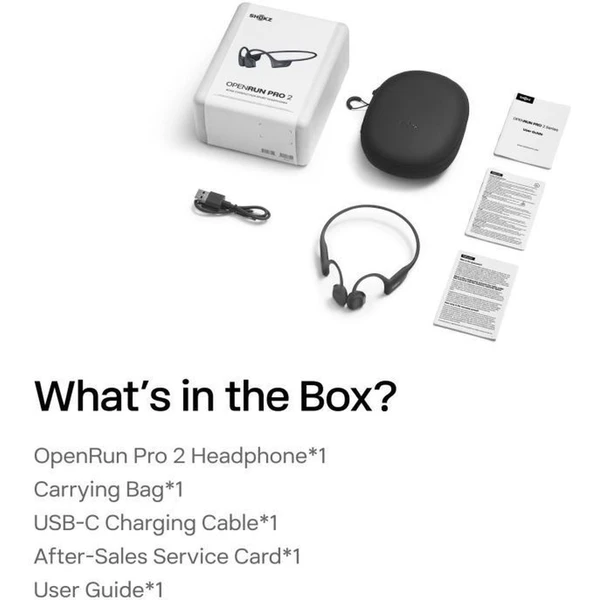 Shokz OpenRun Pro 2 Mini (USB-C) bezdrôtové slúchadlá čierna - Slúchadlá - Obrázok ZATA000N01