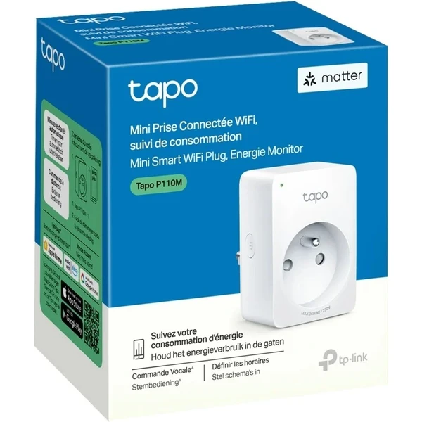 TP-Link Tapo P110M smart zásuvka WiFi (Matter) - Inteligentné zásuvky - Obrázok ZAY0000L01