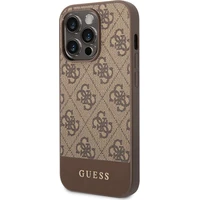 Guess 4G Stripe kryt iPhone 14 Pro hnedý - Puzdra