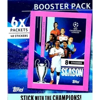 Futbalové samolepky Topps UEFA UCL - Booster Pack (48 v balíčku) - Futbalové karty