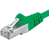 PremiumCord RJ45/RJ45 Cat6a S-FTP patch kábel 10m zelený - Káble a redukcie
